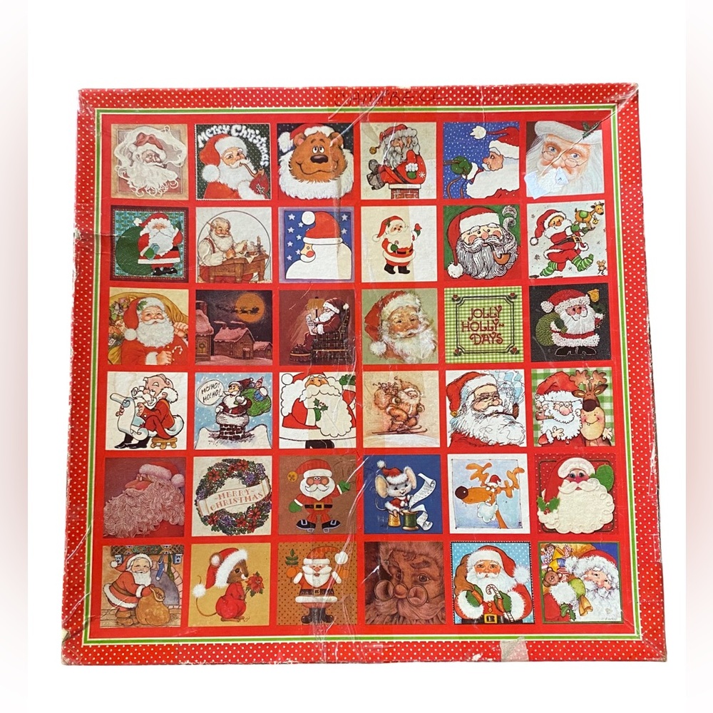 Vintage 1981 Springbok 'Santa's Many Faces' 500-Piece Jigsaw Puzzle - Complete
